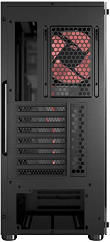 MSI MAG VAMPIRIC 011C Mid-Tower Caja de PC Gaming (Negro AMD Ryzen Edition, 1 x 120 mm RGB Ventilador Incluido, Panel Cristal Templado, ATX, mATX, Mini-ITX)