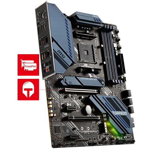 MSI mag X570S Torpedo MAX Gaming Motherboard ATX - Soporta procesadores AMD Ryzen 5000 Series, AM4 - Mystic Light, 60A VRM, DDR4 Boost (5100MHz/OC), 2 x PCIe 4.0 x16, 2 x M.2 Gen4 x4, 2.5G + 1G LAN