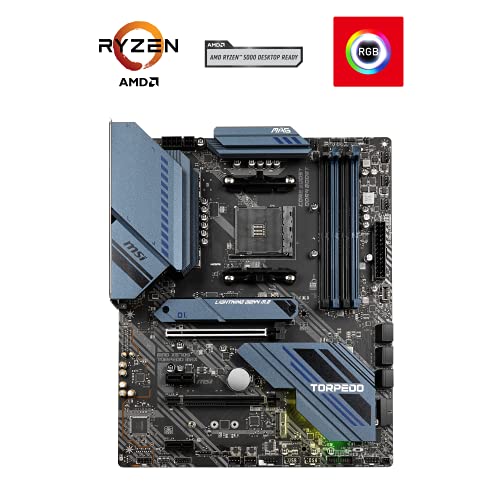 MSI mag X570S Torpedo MAX Gaming Motherboard ATX - Soporta procesadores AMD Ryzen 5000 Series, AM4 - Mystic Light, 60A VRM, DDR4 Boost (5100MHz/OC), 2 x PCIe 4.0 x16, 2 x M.2 Gen4 x4, 2.5G + 1G LAN
