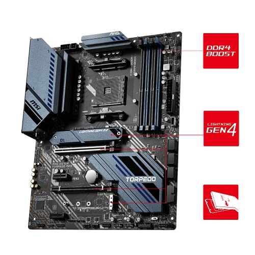 MSI mag X570S Torpedo MAX Gaming Motherboard ATX - Soporta procesadores AMD Ryzen 5000 Series, AM4 - Mystic Light, 60A VRM, DDR4 Boost (5100MHz/OC), 2 x PCIe 4.0 x16, 2 x M.2 Gen4 x4, 2.5G + 1G LAN