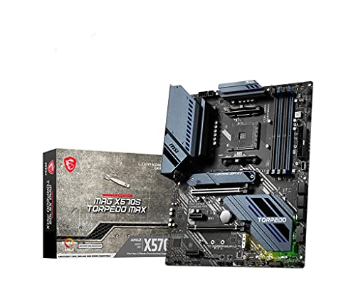 MSI mag X570S Torpedo MAX Gaming Motherboard ATX - Soporta procesadores AMD Ryzen 5000 Series, AM4 - Mystic Light, 60A VRM, DDR4 Boost (5100MHz/OC), 2 x PCIe 4.0 x16, 2 x M.2 Gen4 x4, 2.5G + 1G LAN