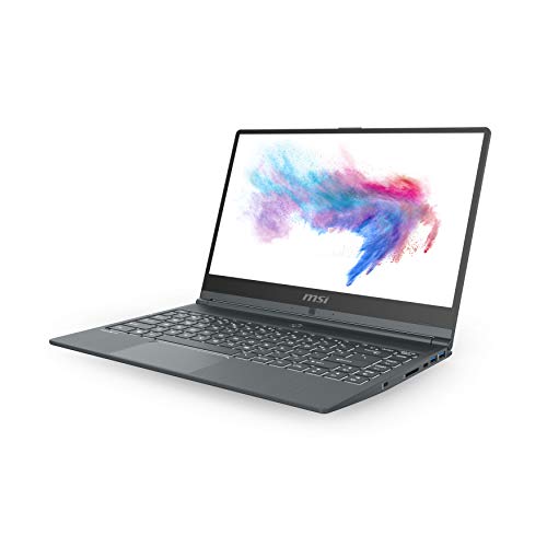 MSI Modern 14 A10M-1034XES - Ordenador portátil de 14" FullHD (Intel Core i5-10210U, 16GB RAM, 512GB SSD, Intel HD Graphics, sin sistema operativo) gris - Teclado QWERTY Español