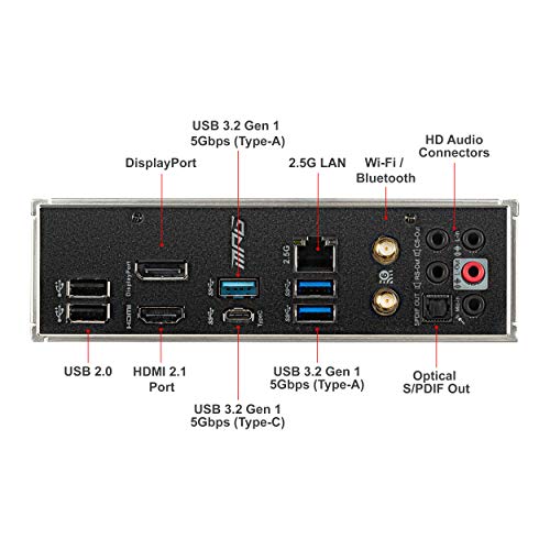 MSI MPG B460I GAMING EDGE WIFI - Placa Base PERFORMANCE (10th Gen Intel Core, LGA 1200 Socket, SLI/CF, Dual M.2 Slots, 2.5G LAN, Wi-Fi 6, DP/HDMI)