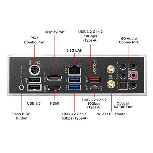 MSI MPG B550 GAMING EDGE WIFI - Placa Base Performance Gaming (AMD AM4 DDR4 M.2 USB 3.2 Gen 2 HDMI ATX), AMD Ryzen 5000 Series processors