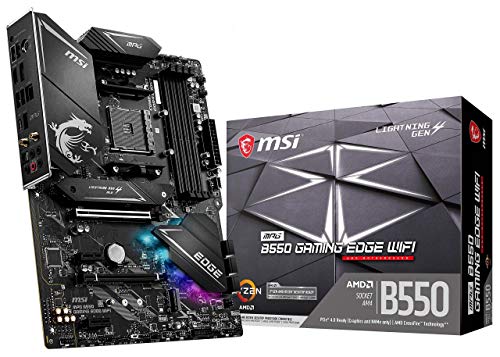 MSI MPG B550 GAMING EDGE WIFI - Placa Base Performance Gaming (AMD AM4 DDR4 M.2 USB 3.2 Gen 2 HDMI ATX), AMD Ryzen 5000 Series processors