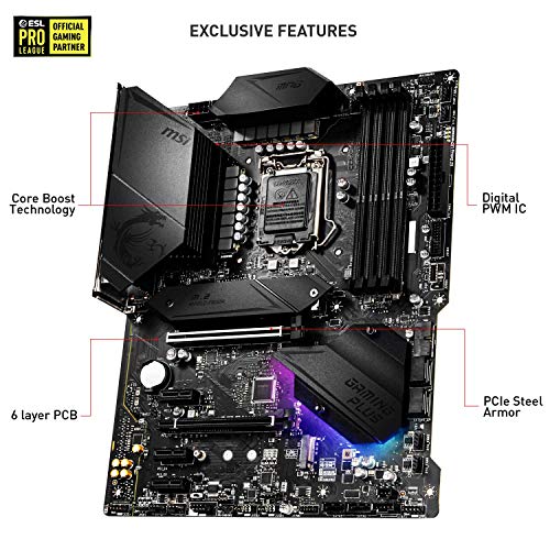 MSI MPG Z490 Gaming Plus - Placa base para juegos (ATX, 10ª generación Intel Core, LGA 1200 zócalo, DDR4, CF, doble ranura M.2, USB 3.2 Gen 2, 2.5G LAN, DP/HDMI, Mystic Light RGB)