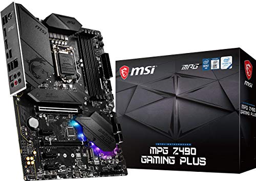 MSI MPG Z490 Gaming Plus - Placa base para juegos (ATX, 10ª generación Intel Core, LGA 1200 zócalo, DDR4, CF, doble ranura M.2, USB 3.2 Gen 2, 2.5G LAN, DP/HDMI, Mystic Light RGB)