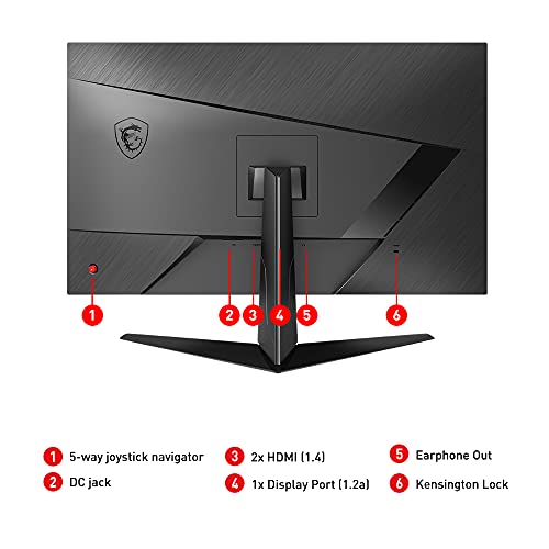 MSI Optix G272 - Monitor de 27" FullHD 144Hz (1920x1080p, ratio 16:9, Panel IPS, 1 ms respuesta, brillo 250 nits, Anti-glare) negro, compatible con consolas