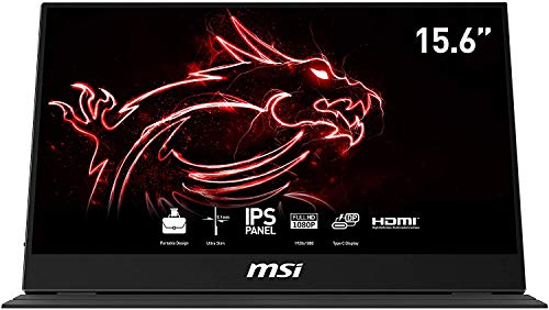 MSI Optix MAG161V - Monitor portátil de 15.6" FullHD 60Hz (1920 x 1080, pantalla plana, panel IPS, ratio 16:9, brillo 180 nits, Anti-glare) gris