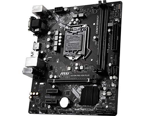 MSI ProSeries Intel Coffee Lake H310 LGA 1151 DDR4 D-Sub DVI HDMI a bordo Gráficos Micro ATX Placa base (H310M PRO-VDH PLUS)