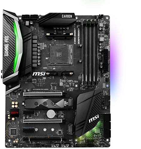 MSI X470 Gaming Pro Carbon - Placa Base (AMD X470 Chipset, 4 x DDR4-SDRAM, Velocidad de procesador 3466 MHz OC, 64 GB de Disco Duro, suporta AMD Ryzen procesadores) Color Negro