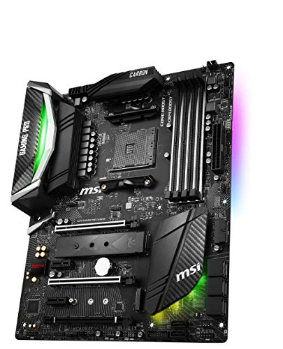 MSI X470 Gaming Pro Carbon - Placa Base (AMD X470 Chipset, 4 x DDR4-SDRAM, Velocidad de procesador 3466 MHz OC, 64 GB de Disco Duro, suporta AMD Ryzen procesadores) Color Negro