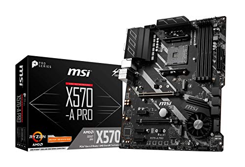MSI X570-A Pro - Placa Base Pro Series (Chipset AMD X570, DDR4, Core Boost, Intel Lan, Socket AM4, Wi-Fi, Soporta AMD Pocesadores) Color Negro