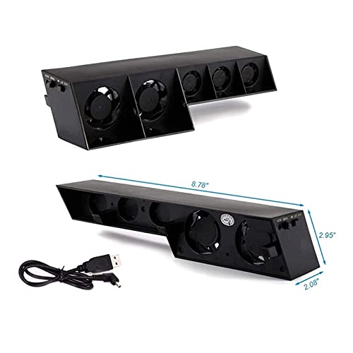 MSRRY Enfriador Externo USB 5 Ventilador Turbo Control de Temperatura refrigerante Aplicar for Sony Playstation 4 Gaming Console