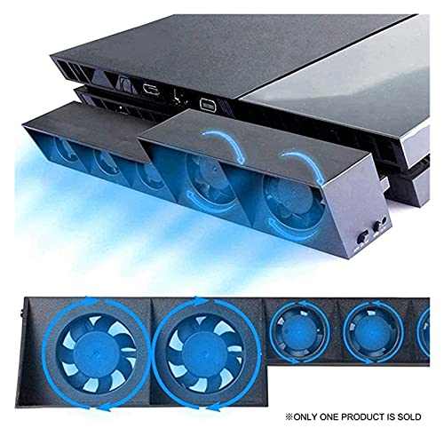MSRRY Enfriador Externo USB 5 Ventilador Turbo Control de Temperatura refrigerante Aplicar for Sony Playstation 4 Gaming Console