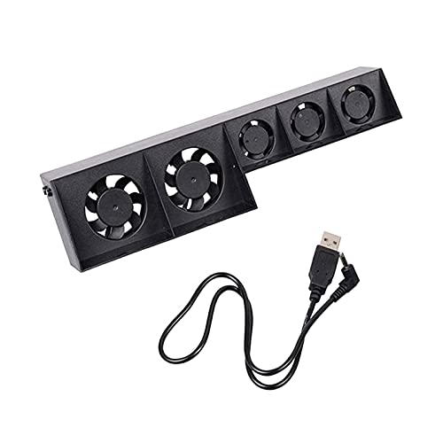 MSRRY Enfriador Externo USB 5 Ventilador Turbo Control de Temperatura refrigerante Aplicar for Sony Playstation 4 Gaming Console
