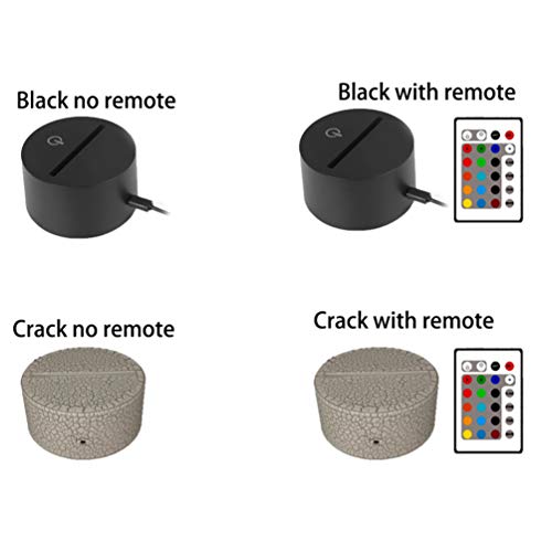 MTYQE 7 Colores Pixar Cartoon Up 3D Led Luz Nocturna Figura De Acción Táctil Ilusión Óptica Lámpara De Mesa Decoración del Hogar Control De Teléfono Inteligente