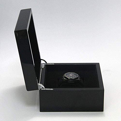 MU Caja de reloj de madera Cajas de joyería Hombre Mujer Regalo Viaje Single Flip Black Retro European Storage Box 18 * 18 * 11Cm