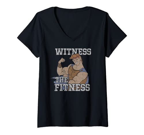 Mujer Disney Hercules Witness The Fitness Camiseta Cuello V