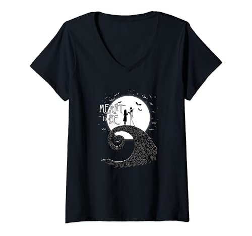 Mujer Disney The Nightmare Before Christmas Jack And Sally Camiseta Cuello V