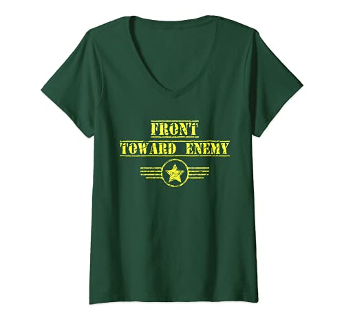 Mujer Front Toward Enemy Military Claymore Mine Front Toward Enemy Camiseta Cuello V