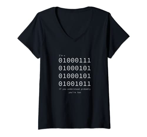 Mujer I'm a Geek Binary Code Informatics - Camiseta divertida Camiseta Cuello V