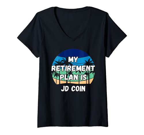 Mujer Jd Coin Crypto, Mi plan de jubilación es Jd Coin Camiseta Cuello V