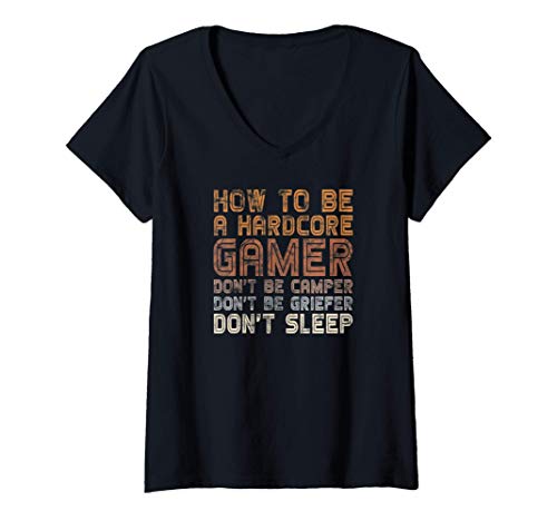 Mujer Jugador del año - Memes de videojuegos antiguos Gamer Girl Camiseta Cuello V
