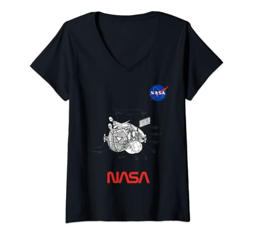 Mujer NASA Diseño Espacial de la Hermoso Lunar Module Ascent Stage Camiseta Cuello V