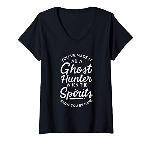 Mujer Phasmophobia - Funny Ghost Hunter Paranormal Investigators Camiseta Cuello V
