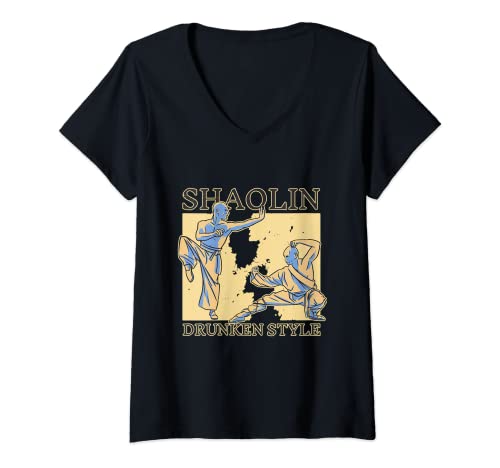 Mujer Shaolin vs Wutang Shaolin vs Wu Tang Shaolin vs Lamas Camiseta Cuello V