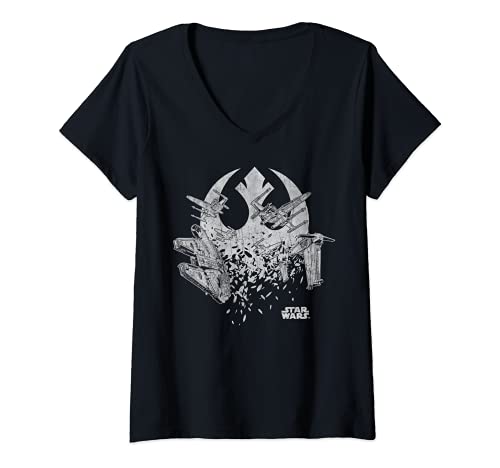 Mujer Star Wars Last Jedi The Resistance Back At It Again Camiseta Cuello V