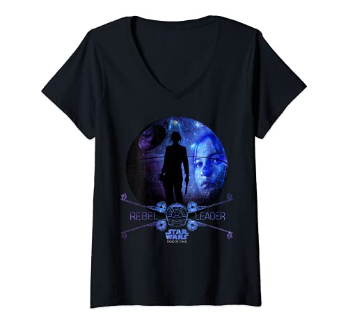 Mujer Star Wars Rogue One Jyn Erso Death Star Galaxy Camiseta Cuello V