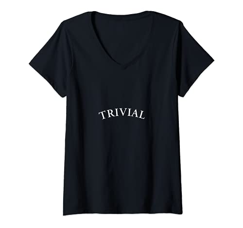 Mujer Trivial Camiseta Cuello V