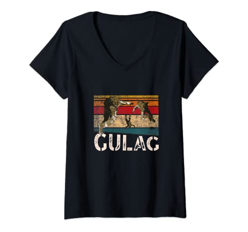 Mujer VERDANSK Warzone Gulag Gaming Multiplayer vídeo juego Guerra Camiseta Cuello V