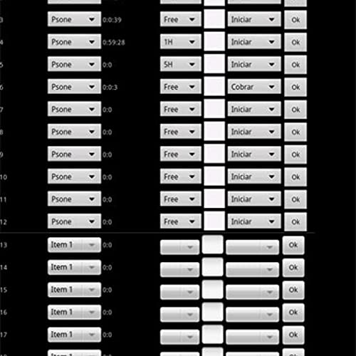 Multiples relojes registrando el costo por alquiler de equipos