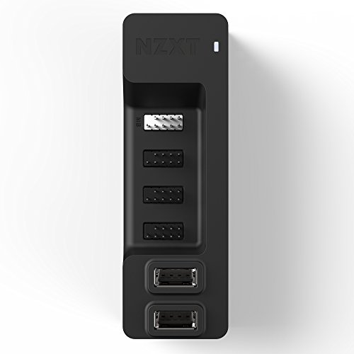 Multiplicador interno USB NZXT - Ampliación a 5 puertos USB 2.0 - Elegante diseño multifuncional - Conexión Molex - Conectar y usar