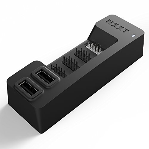 Multiplicador interno USB NZXT - Ampliación a 5 puertos USB 2.0 - Elegante diseño multifuncional - Conexión Molex - Conectar y usar