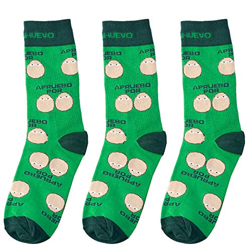 mundohuevo trio calcetines regalo estudiantes y opositores. Apruebo por huevos. 1 gratis por el que se te pierde