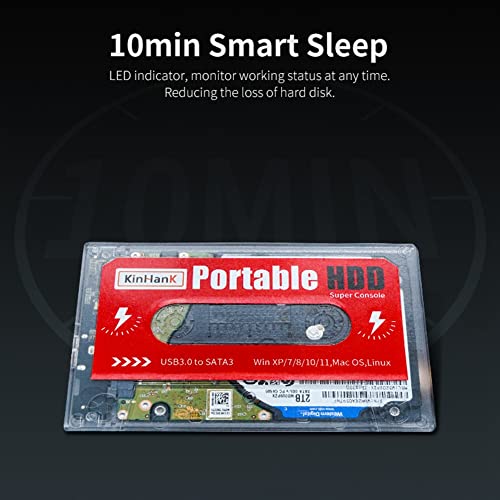 Mungowu Disco Duro Externo de 2TB HDD 2.5 para Juegos 63000+ Juegos con Asa de Juego para Wii / / PC / Computadora PortáTil / Super Console X PC (B)