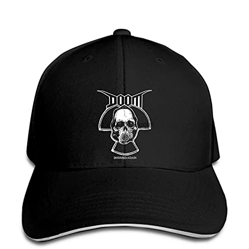 MWLSW Clásico Gorra de béisbol Doom Doomed Again Doom Punk Crus UK Banda de Heavy Metal Industrial Doom UK Snapback Hat Peak Regalo Gorra Deportes al Aire Libre