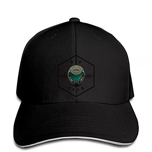 MWLSW Clásico Gorra de béisbol Doom Guy Casco Rip Tear Juegos Guy Doom Snapback Hat Peaked Regalo Gorra Deportes al Aire Libre