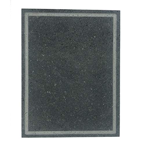 My Friend Sicilia Parrilla de piedra volcánica etnea, placa lijada para barbacoa, 39 x 30 x 2 cm, ideal para verduras, carne y pescado.