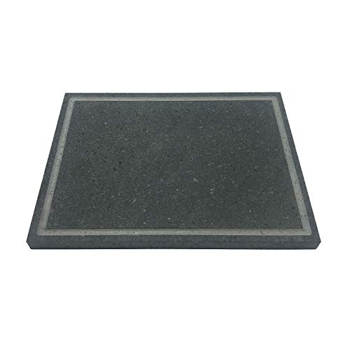 My Friend Sicilia Parrilla de piedra volcánica etnea, placa lijada para barbacoa, 39 x 30 x 2 cm, ideal para verduras, carne y pescado.