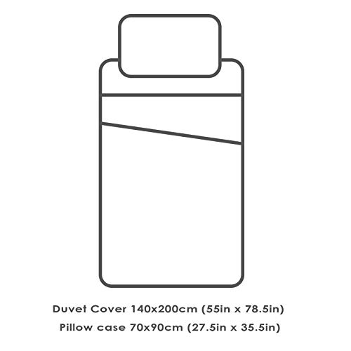 My Hero Academia Juego de funda de edredón individual de algodón, tamaño europeo, 140 x 200 cm, 70 x 90 cm