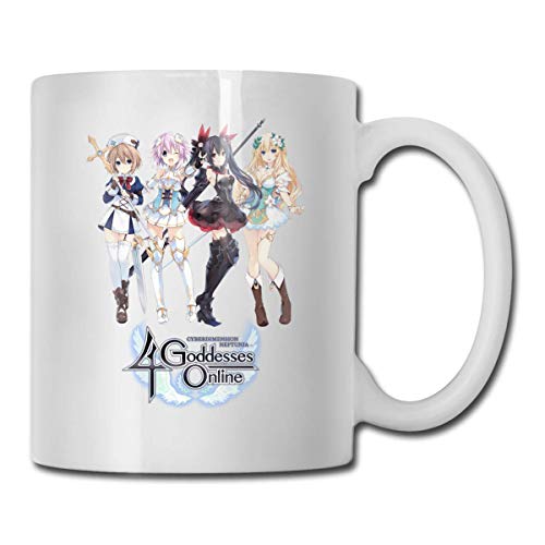 N\A Cyberdimension Neptunia 4 Goddesses Online Premium Scoop Home Taza de té de cerámica Taza de café Blanca de Oficina 11 oz