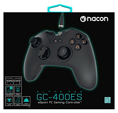 Nacon - PCGC-400ES Mando Gaming E-Sports Con Cable Con Modo Pro Gamer Que Emula Teclado Y Ratón (PC)