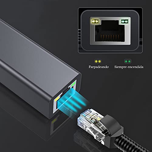 Najiny Adaptador Micro USB Ethernet con OTG Cable, Ethernet Adapter de Red Estable USB a RJ45 LAN Convertidor Compatible con Fire TV Stick/Chromecast Reducir Buffer
