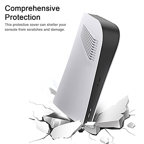 NAKYLUCY Carcasa Protectora Placa Panel Repuesto para Versión Disco PS5 Y Versión Digital PS5, Carcasa Repuesto PS5 Fácil Usar, Color Blanco