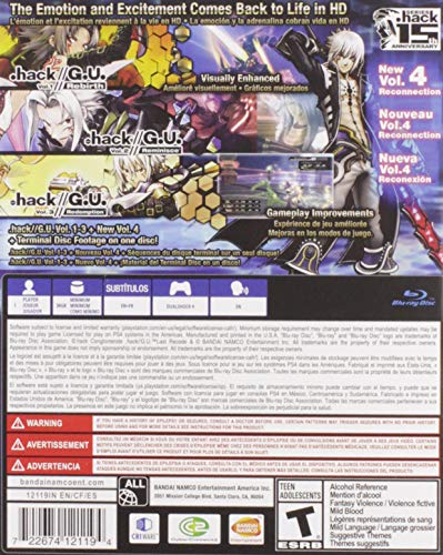 Namco Bandai Games .hack G.U. Last Recode Básico PlayStation 4 vídeo - Juego (PlayStation 4, Acción / RPG, T (Teen))